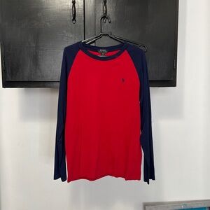 Polo by Ralph Lauren Men's Red and Blue Shirt